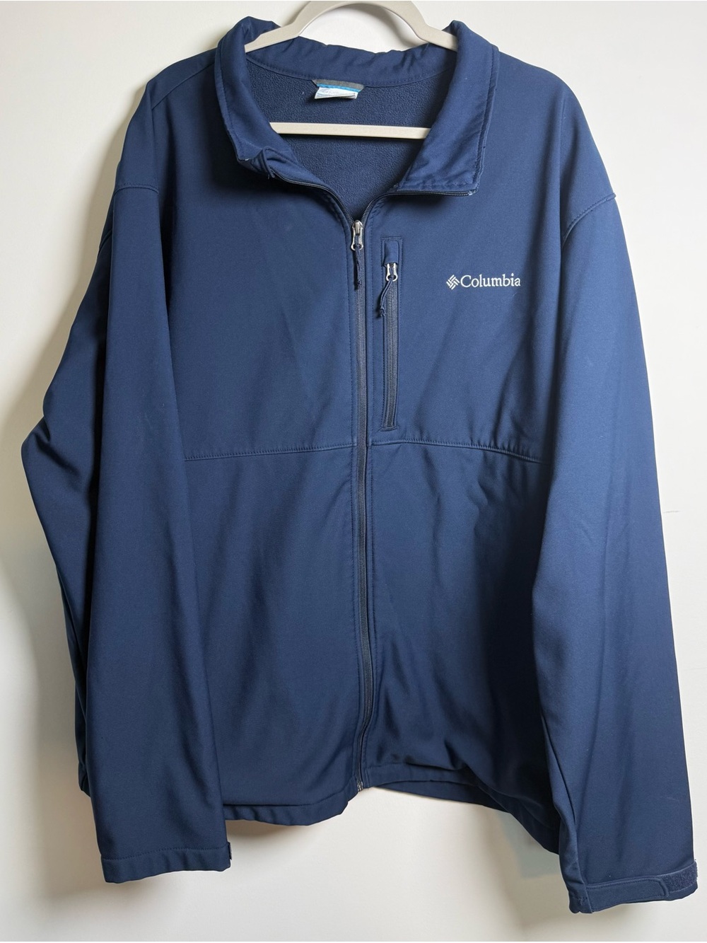 Columbia Men's Ascender Softshell Jacket Blue 4XLT Full Zip Casual Outdoor Coat